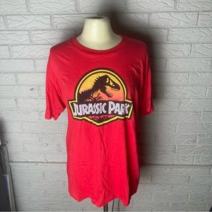 Red Unisex Jurassic Park Classic
Original Logo Short Sleeve T-shirt